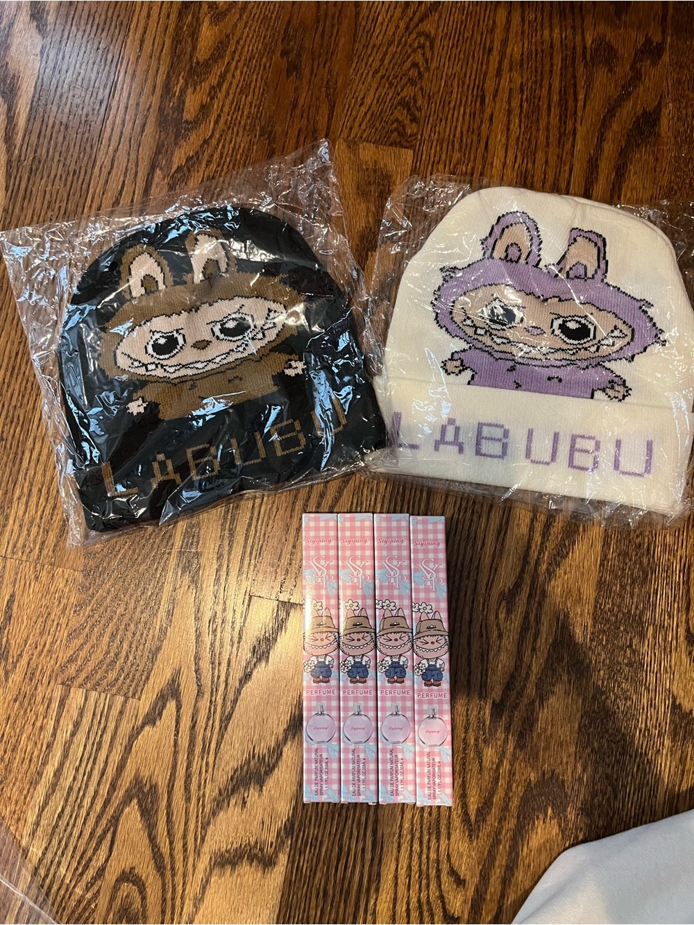 New Labubu Kids Character Beanies and four perfumes